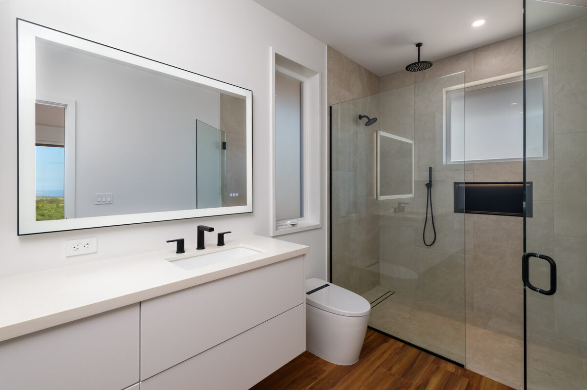 Walk-in glass shower
