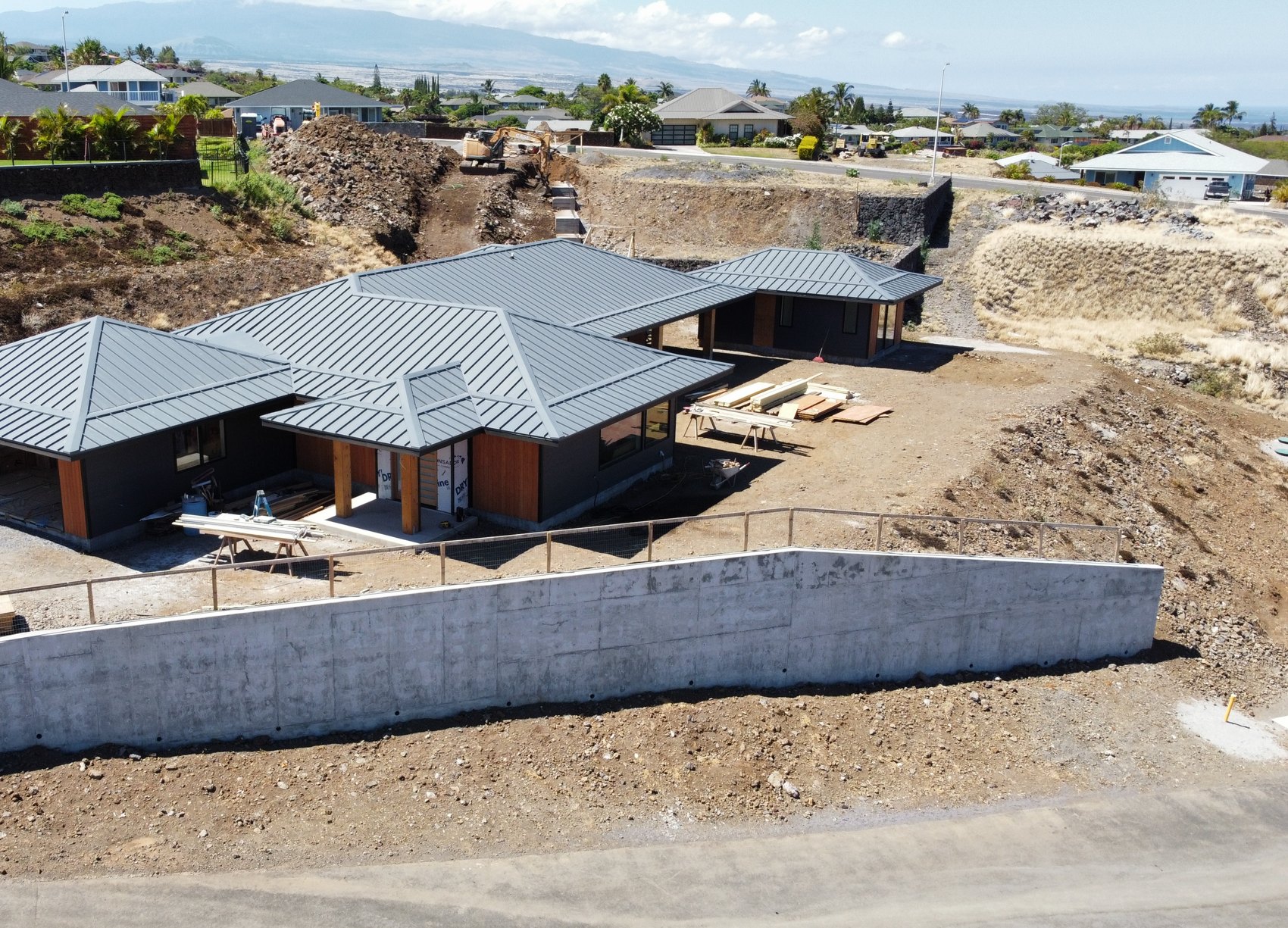 Aerial view of a Big Island custom home